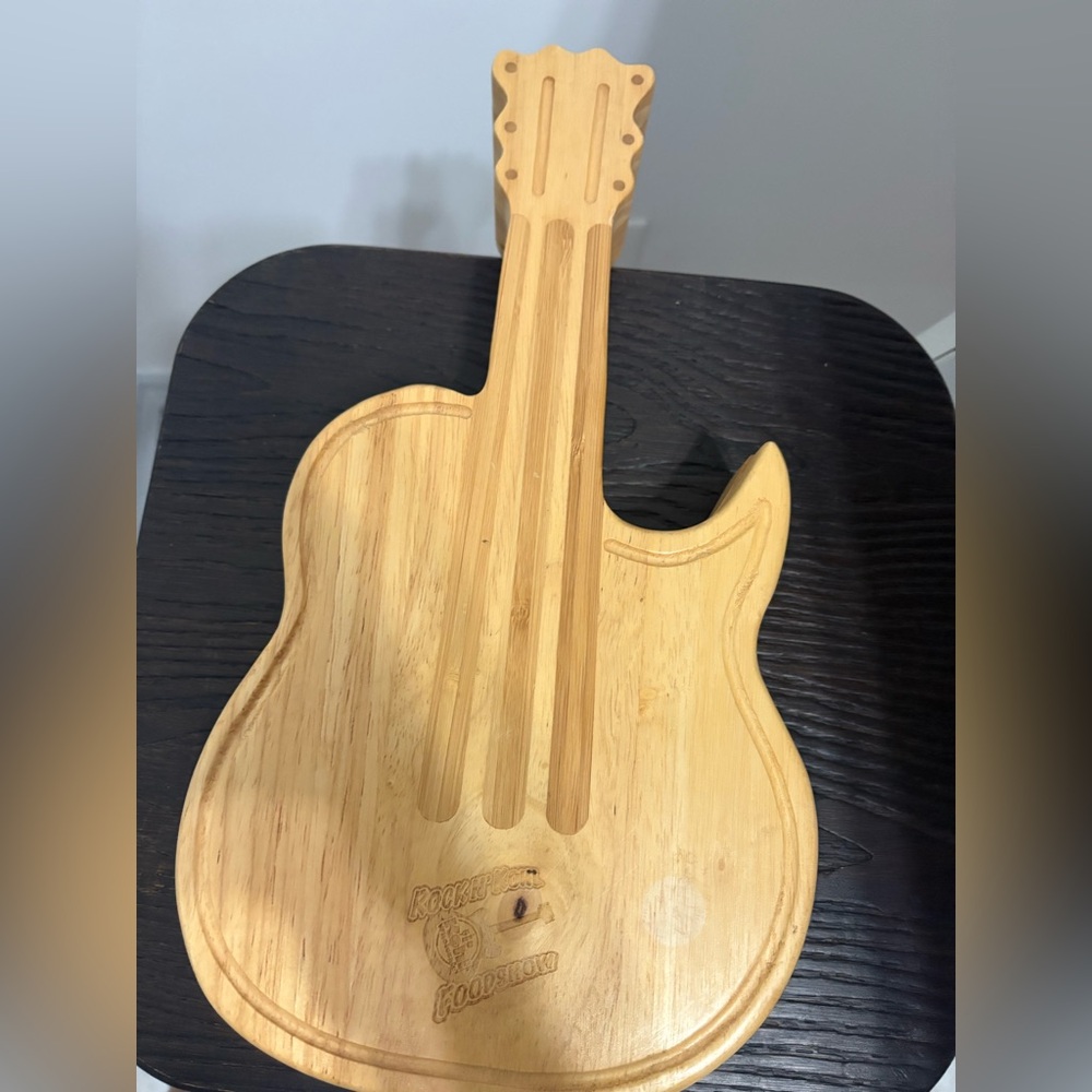 Guitar Shaped Cheese Cutting Board and Tools Set Charcuterie Board